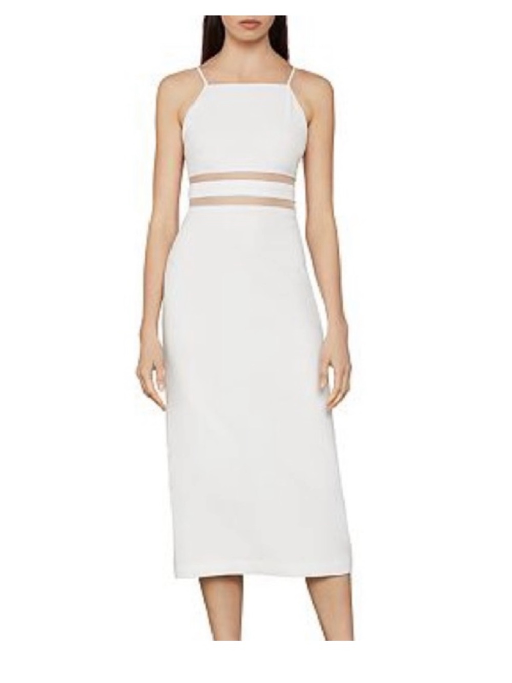 BCBG square neck midi dress